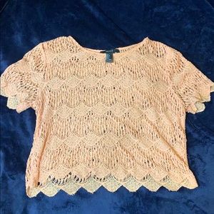 Laced coral top!